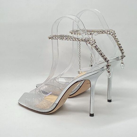 Jimmy Choo Saeda 100 Embellished High Heel Sandals size 39 - Picture 8 of 15